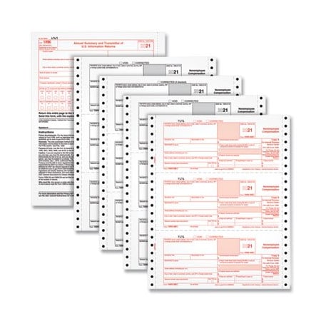 Topsbusfms TOPS, 4-PART 1099-NEC CONTINUOUS TAX FORMS, 8.5 X 11, 24PK 2299NEC